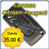 Carcasa llave Abatible Peugeot