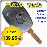Llave con Mando Dacia Duster, Sandero, Logan y Dokker